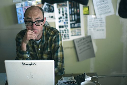 Blogger At Computer